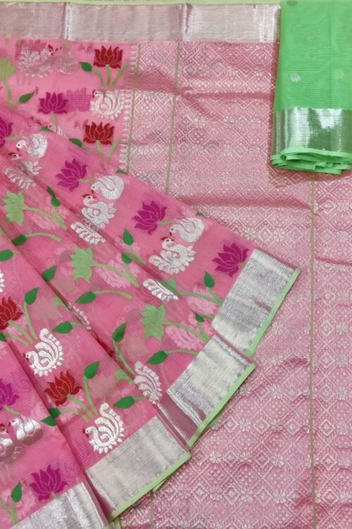 PURE ALL OVER JAAL ZARIKOTA HANDLOOM SAREE WITH BLOUSE B-14