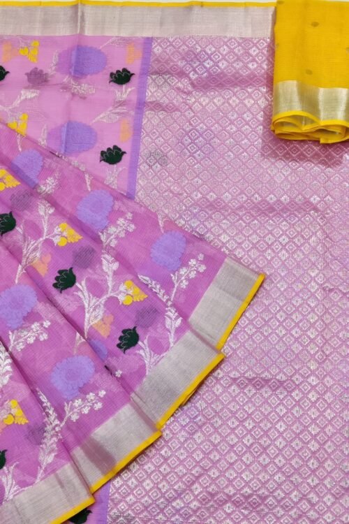 PURE ALL OVER JAAL ZARIKOTA HANDLOOM SAREE WITH BLOUSE B-11