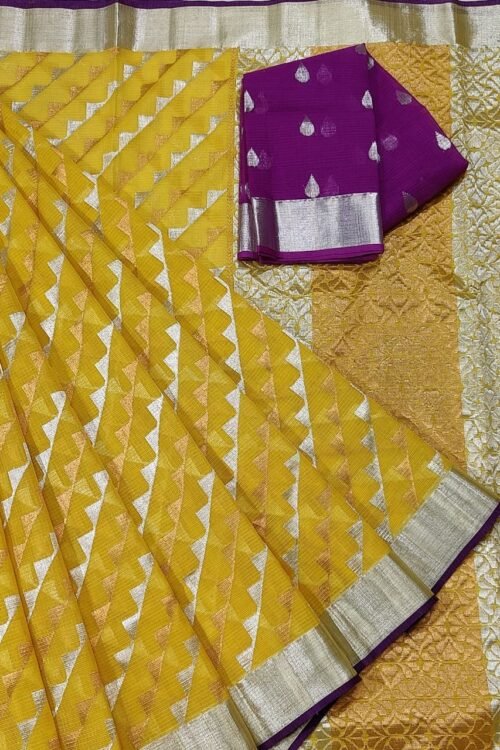 PURE ALL OVER JAAL ZARIKOTA HANDLOOM SAREE WITH BLOUSE B-16