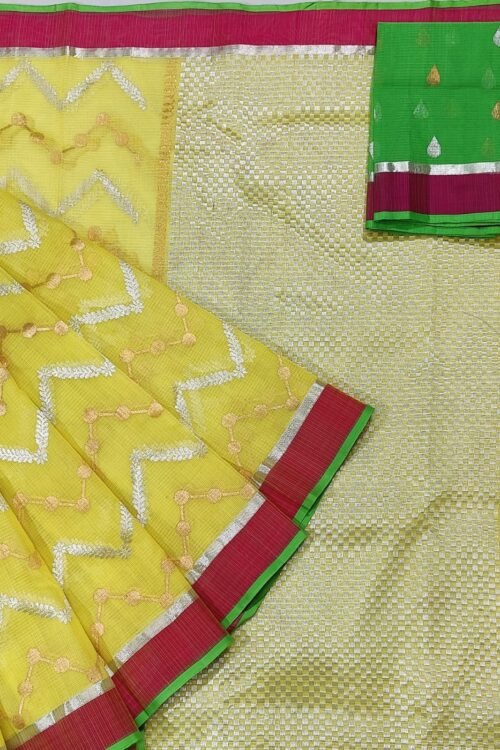 PURE ALL OVER JAAL ZARIKOTA HANDLOOM SAREE WITH BLOUSE B-18