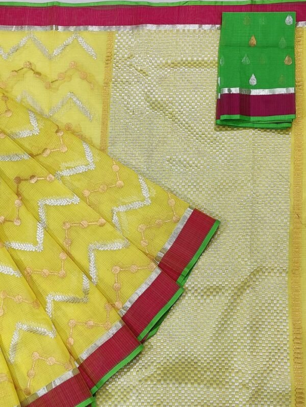 PURE ALL OVER JAAL ZARIKOTA HANDLOOM SAREE WITH BLOUSE B-18