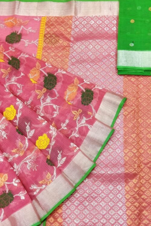 PURE ALL OVER JAAL ZARIKOTA HANDLOOM SAREE WITH BLOUSE B-20