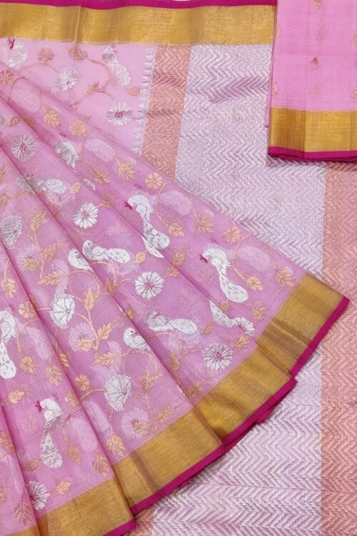 PURE ALL OVER JAAL ZARIKOTA HANDLOOM SAREE WITH BLOUSE B-17