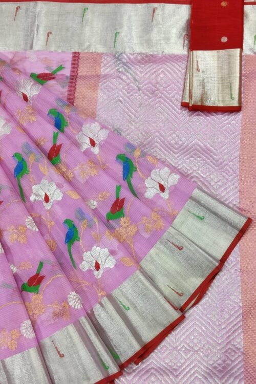 PURE ALL OVER JAAL ZARIKOTA HANDLOOM SAREE WITH BLOUSE B-23