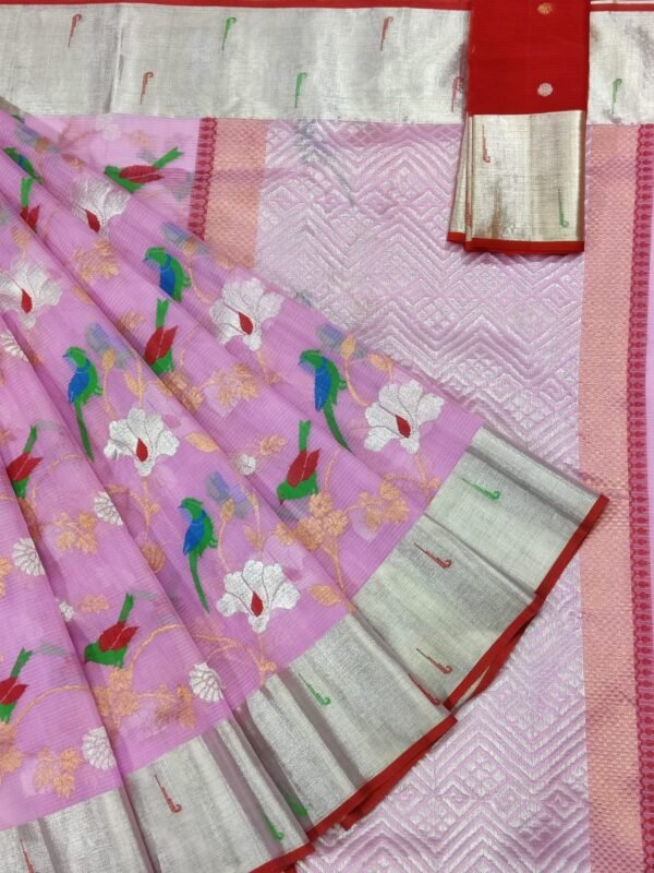 PURE ALL OVER JAAL ZARIKOTA HANDLOOM SAREE WITH BLOUSE B-23