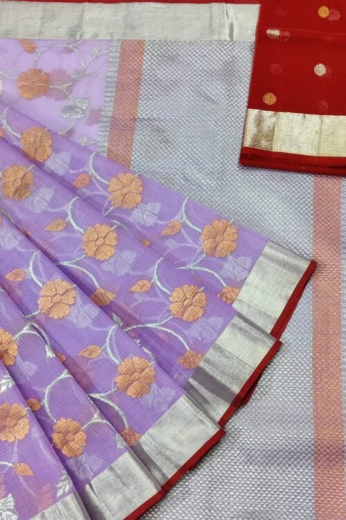 PURE ALL OVER JAAL ZARIKOTA HANDLOOM SAREE WITH BLOUSE B-27