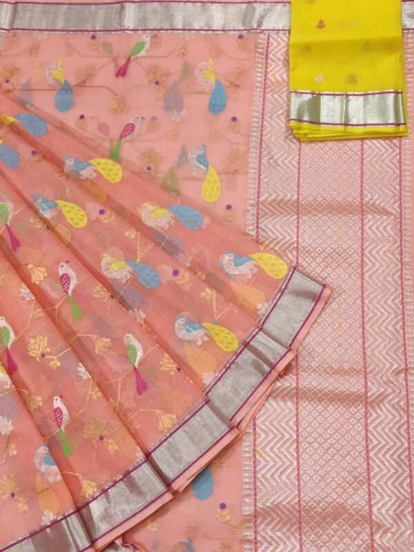 PURE ALL OVER JAAL ZARIKOTA HANDLOOM SAREE WITH BLOUSE B-26