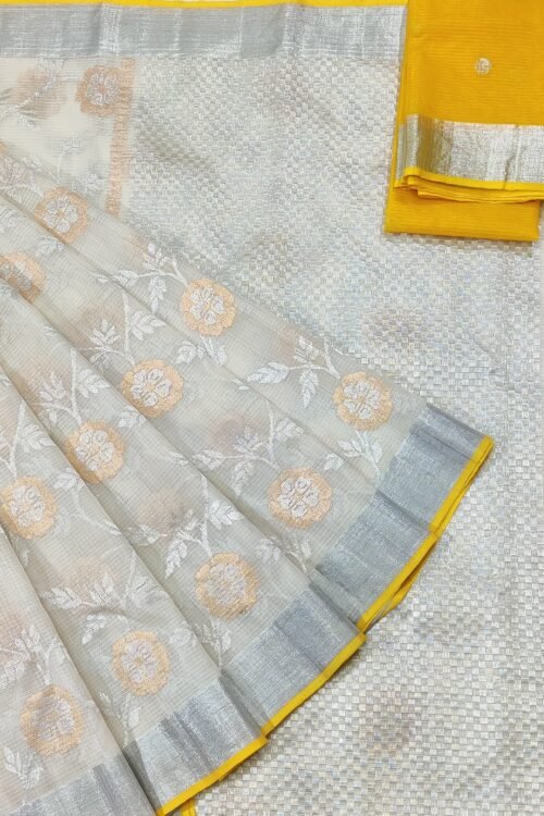 PURE ALL OVER JAAL ZARIKOTA HANDLOOM SAREE WITH BLOUSE B-31