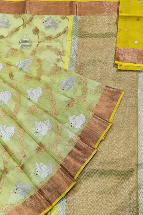 PURE ALL OVER JAAL ZARIKOTA HANDLOOM SAREE WITH BLOUSE B-30