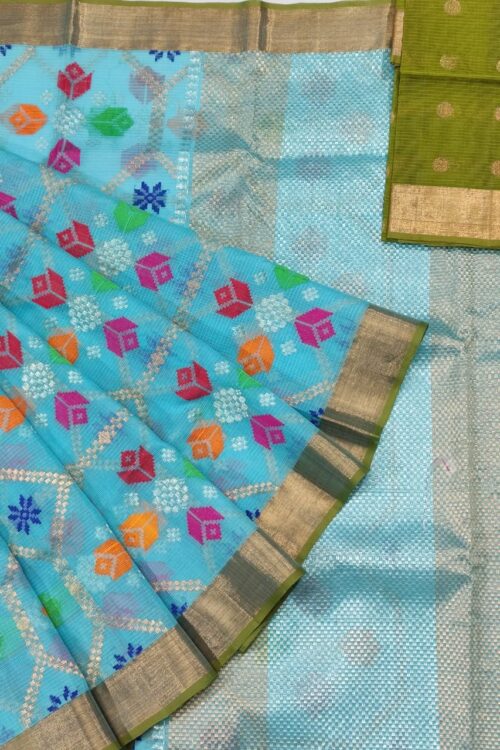 PURE ALL OVER JAAL ZARIKOTA HANDLOOM SAREE WITH BLOUSE B-34