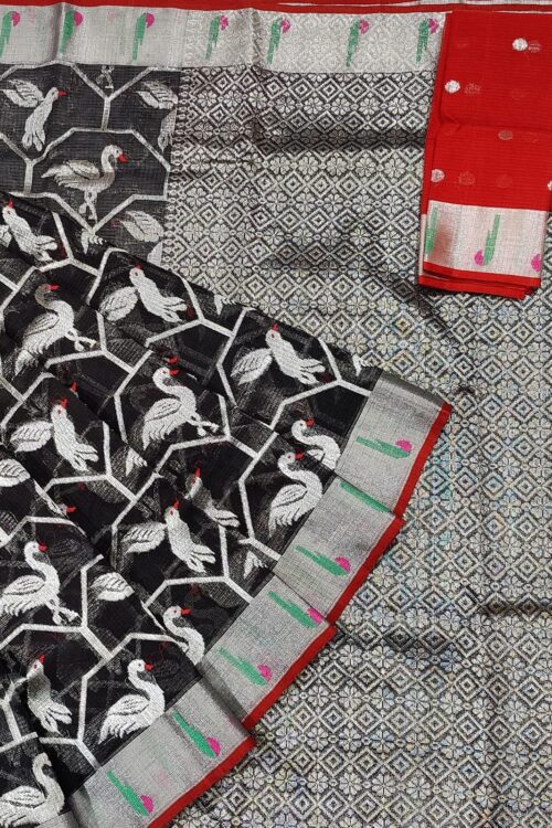 PURE ALL OVER JAAL ZARIKOTA HANDLOOM SAREE WITH BLOUSE B-33