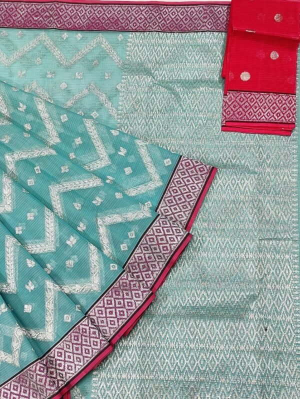 PURE ALL OVER JAAL ZARIKOTA HANDLOOM SAREE WITH BLOUSE B-48