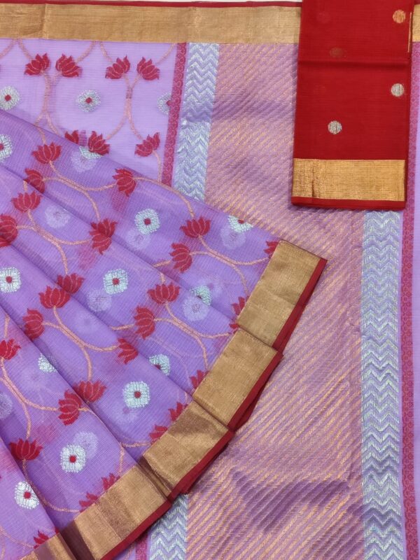 PURE ALL OVER JAAL ZARIKOTA HANDLOOM SAREE WITH BLOUSE B-55