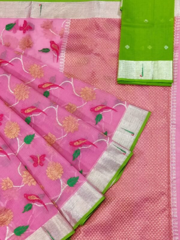 PURE ALL OVER JAAL ZARIKOTA HANDLOOM SAREE WITH BLOUSE B-73