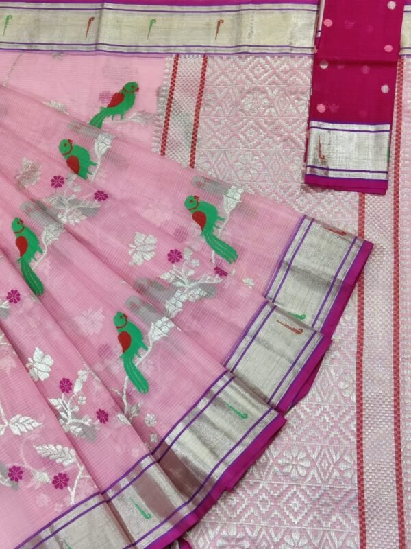 PURE ALL OVER JAAL ZARIKOTA HANDLOOM SAREE WITH BLOUSE B-72