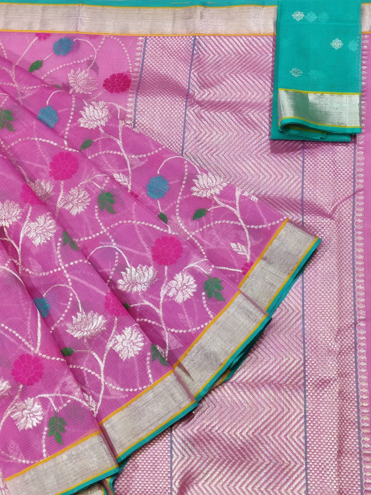 PURE ALL OVER JAAL ZARIKOTA HANDLOOM SAREE WITH BLOUSE B-85