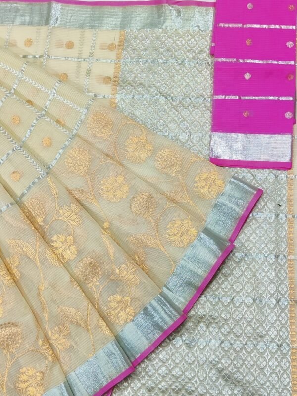 PURE ALL OVER JAAL ZARIKOTA HANDLOOM SAREE WITH BLOUSE B-2