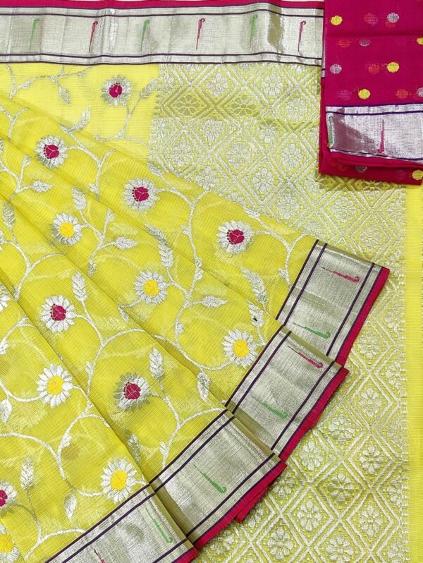 PURE ALL OVER JAAL ZARIKOTA HANDLOOM SAREE WITH BLOUSE B-9