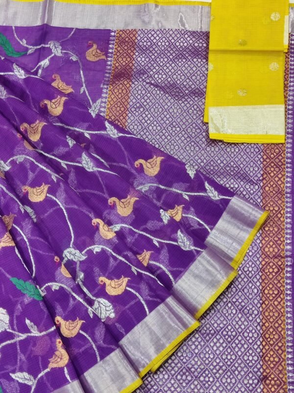 PURE ALL OVER JAAL ZARIKOTA HANDLOOM SAREE WITH BLOUSE B-28