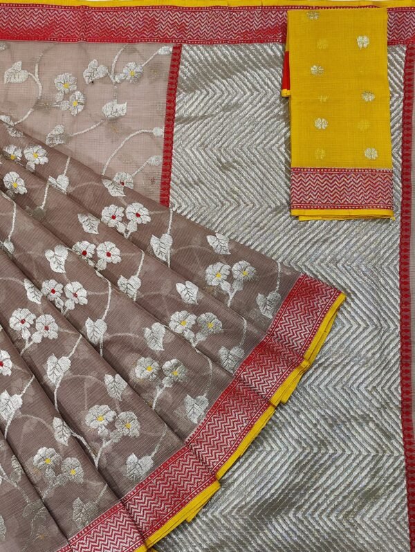 PURE ALL OVER JAAL ZARIKOTA HANDLOOM SAREE WITH BLOUSE B-55