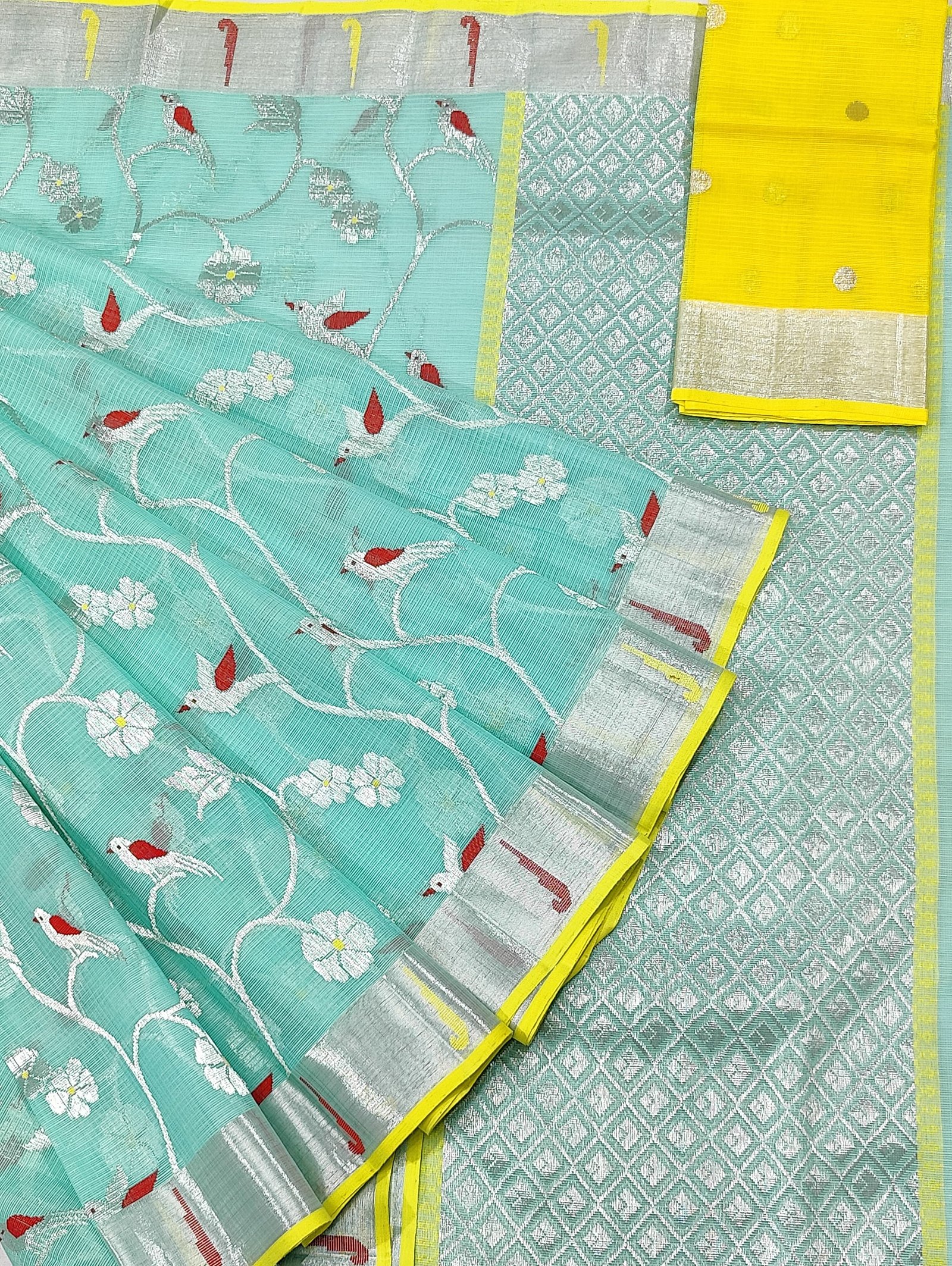 PURE ALL OVER JAAL ZARIKOTA HANDLOOM SAREE WITH BLOUSE B-60