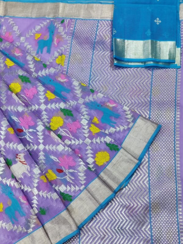 PURE ALL OVER JAAL ZARIKOTA HANDLOOM SAREE WITH BLOUSE B-64