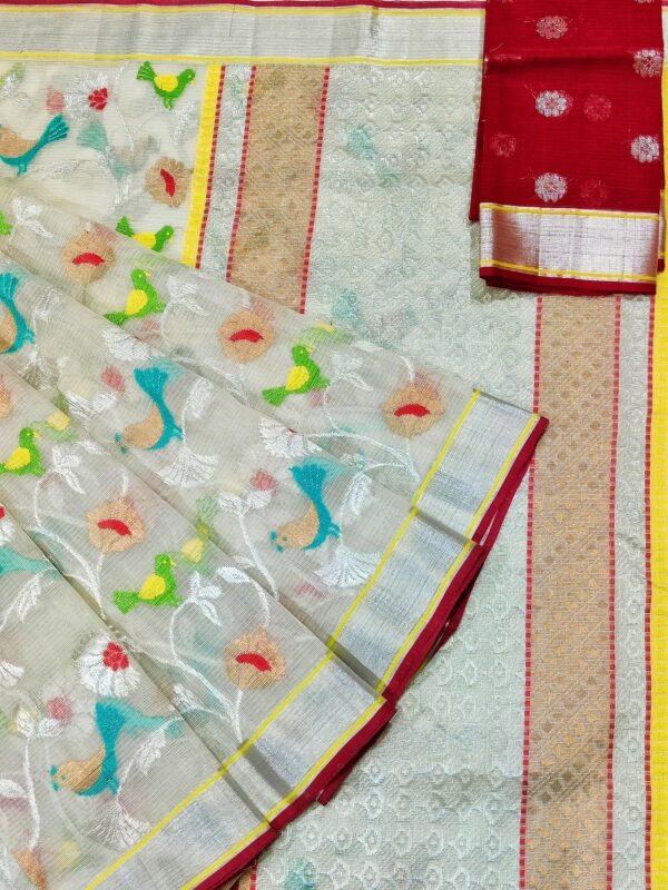 PURE ALL OVER JAAL ZARIKOTA HANDLOOM SAREE WITH BLOUSE B-72