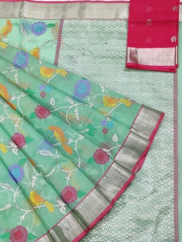 PURE ALL OVER JAAL ZARIKOTA HANDLOOM SAREE WITH BLOUSE B-91