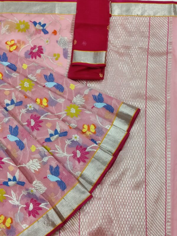 PURE ALL OVER JAAL ZARIKOTA HANDLOOM SAREE WITH BLOUSE B-98