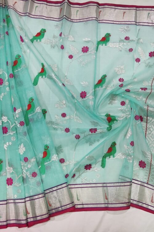 PURE ALL OVER JAAL ZARIKOTA HANDLOOM DUPATTA D-2