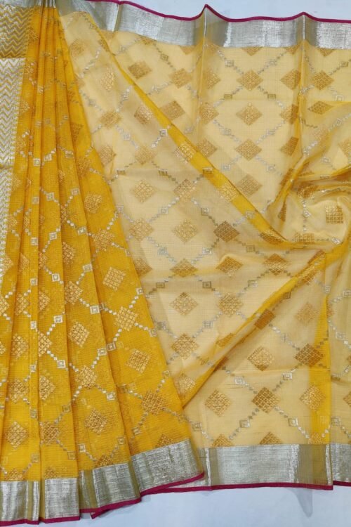 PURE ALL OVER JAAL ZARIKOTA HANDLOOM DUPATTA D-1