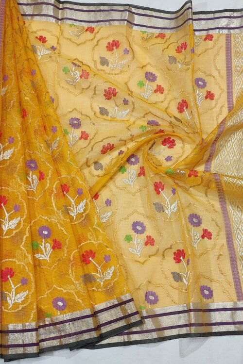 PURE ALL OVER JAAL ZARIKOTA HANDLOOM DUPATTA D-6