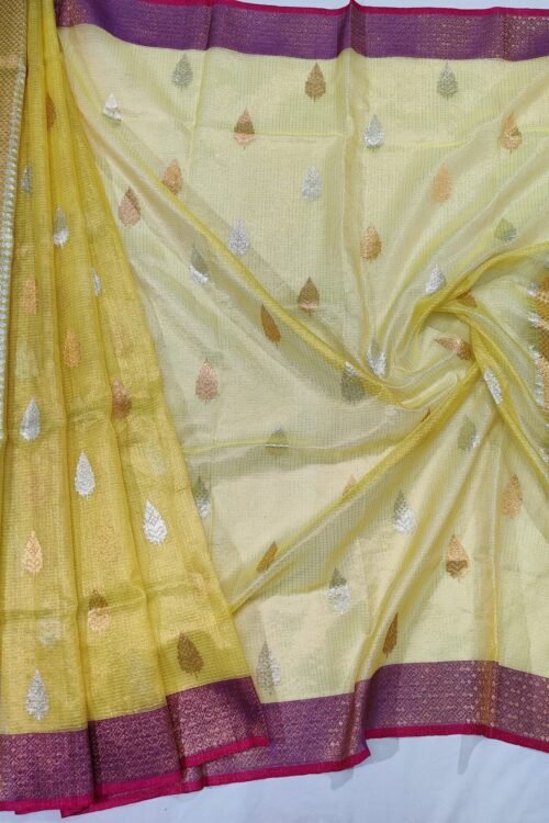 PURE GOLD TISSUE  ZARIKOTA HANDLOOM DUPATTA D-3