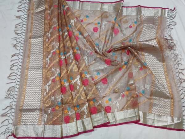 PURE GOLD TISSUE  ZARIKOTA HANDLOOM DUPATTA D-5