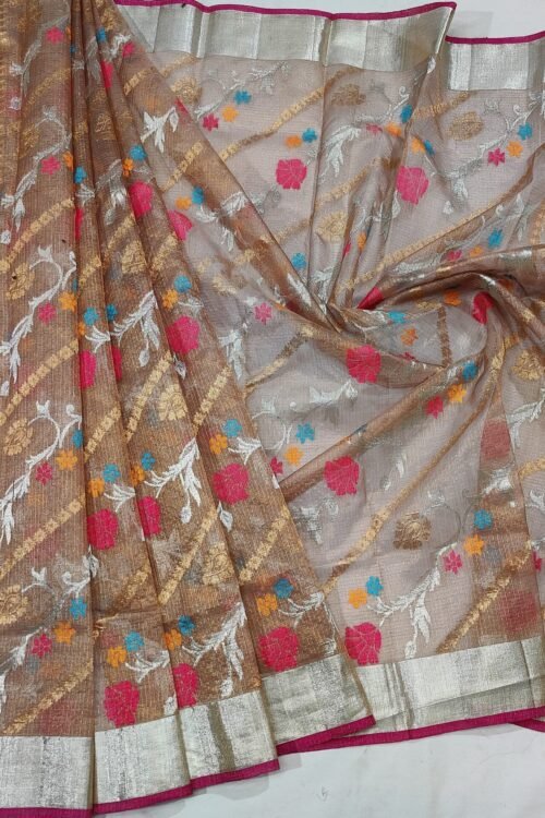 PURE GOLD TISSUE  ZARIKOTA HANDLOOM DUPATTA D-5