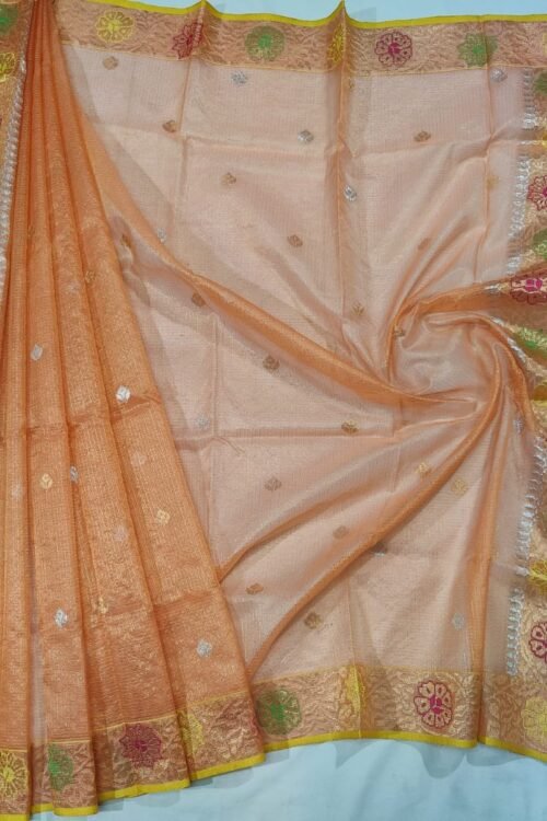 PURE GOLD TISSUE  ZARIKOTA HANDLOOM DUPATTA D-4