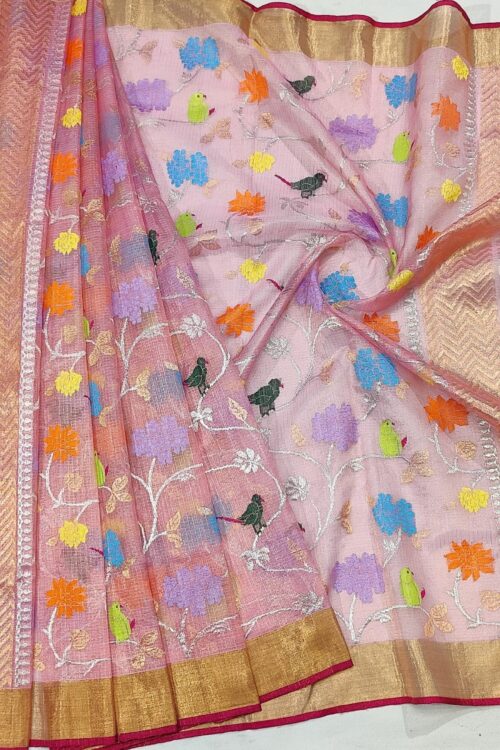 PURE GOLD TISSUE  ZARIKOTA HANDLOOM DUPATTA D-8