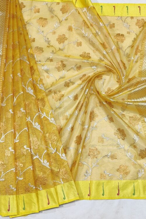 PURE GOLD TISSUE  ZARIKOTA HANDLOOM DUPATTA D-9