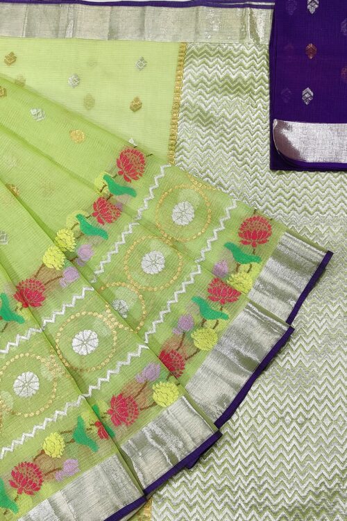 PURE SKIRT DESIGN ZARIKOTA HANDLOOM SAREE S-47