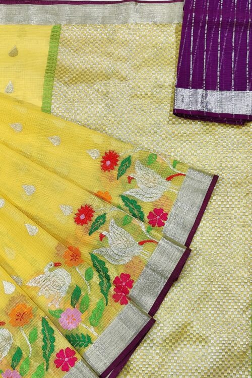PURE SKIRT DESIGN ZARIKOTA HANDLOOM SAREE S-71