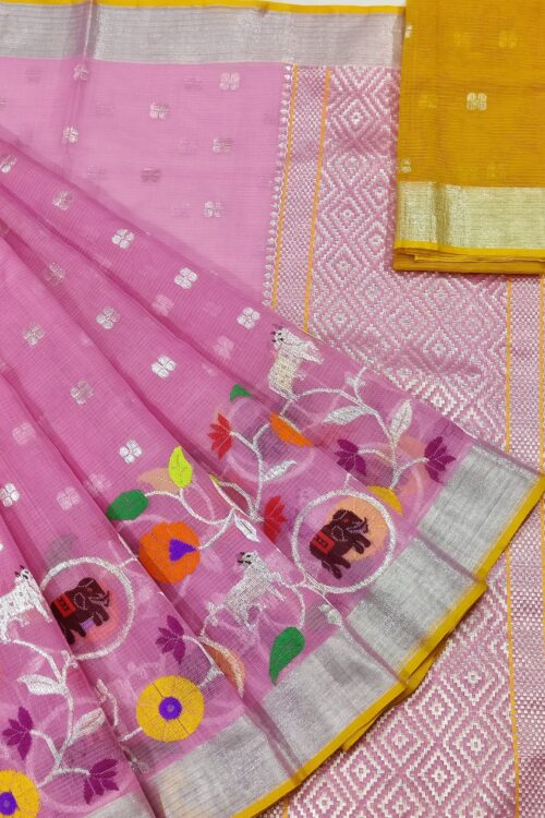 PURE SKIRT DESIGN ZARIKOTA HANDLOOM SAREE S-84
