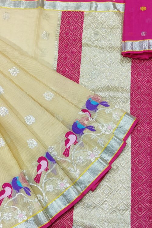 PURE SKIRT DESIGN ZARIKOTA HANDLOOM SAREE S-85