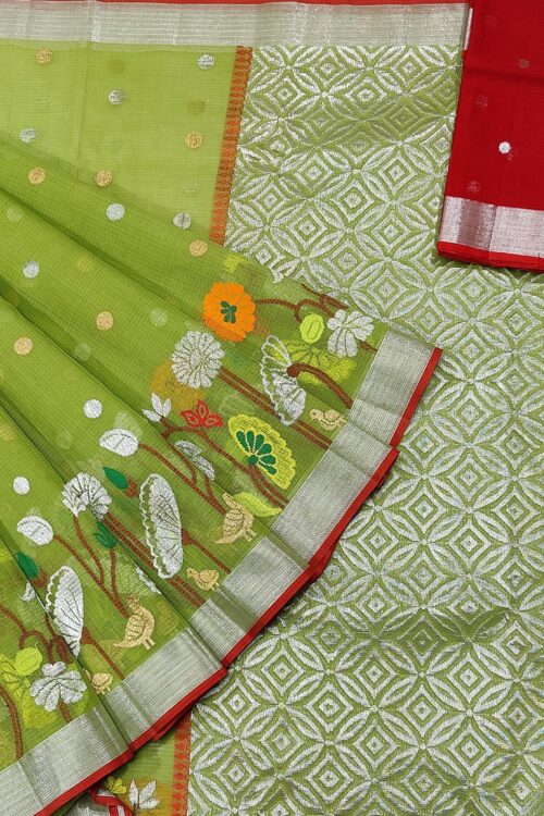 PURE SKIRT DESIGN ZARIKOTA HANDLOOM SAREE S-91