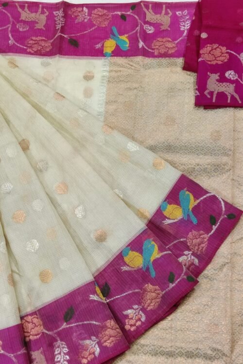 PURE PAITHANI BORDER ZARIKOTA HANDLOOM SAREE S-21