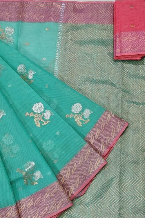 PURE KANCHI BORDER ZARIKOTA HANDLOOM SAREE K-4