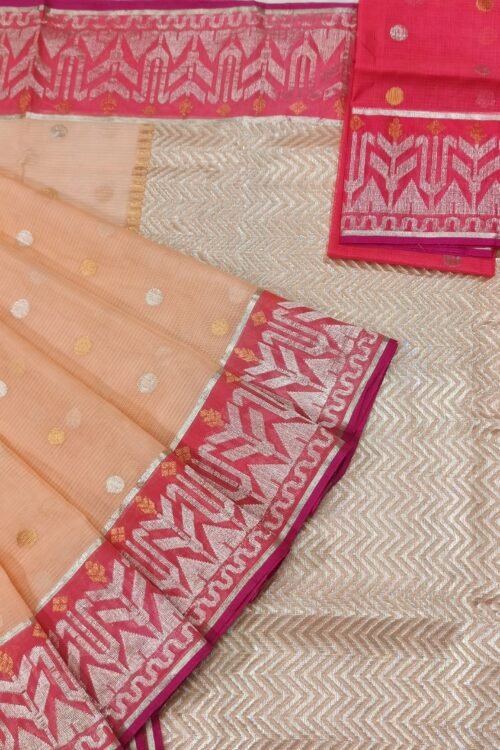 PURE KANCHI BORDER ZARIKOTA HANDLOOM SAREE K-5