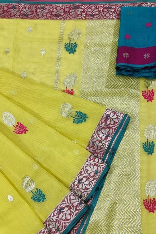 PURE KANCHI BORDER ZARIKOTA HANDLOOM SAREE K-3