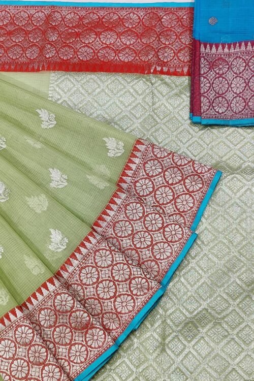 PURE KANCHI BORDER ZARIKOTA HANDLOOM SAREE K-7