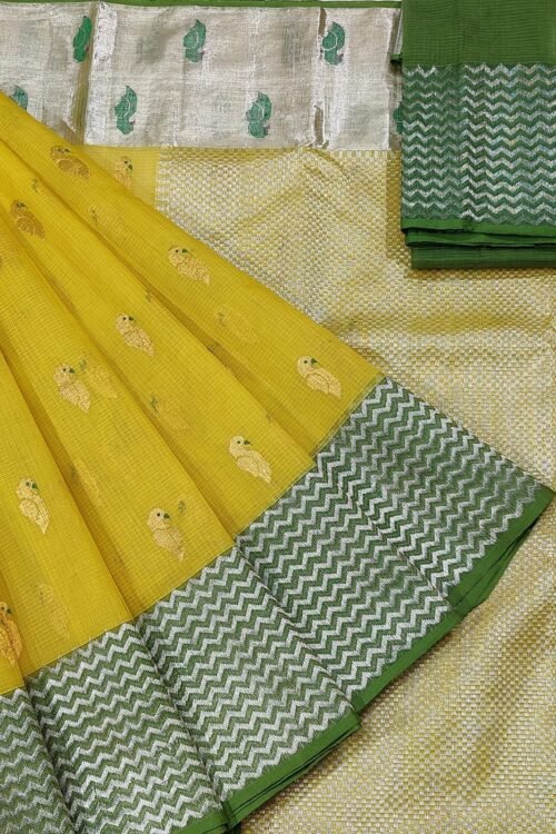 PURE KANCHI BORDER ZARIKOTA HANDLOOM SAREE K-8