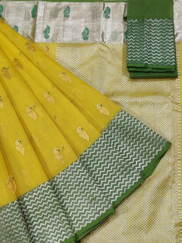 PURE KANCHI BORDER ZARIKOTA HANDLOOM SAREE K-8
